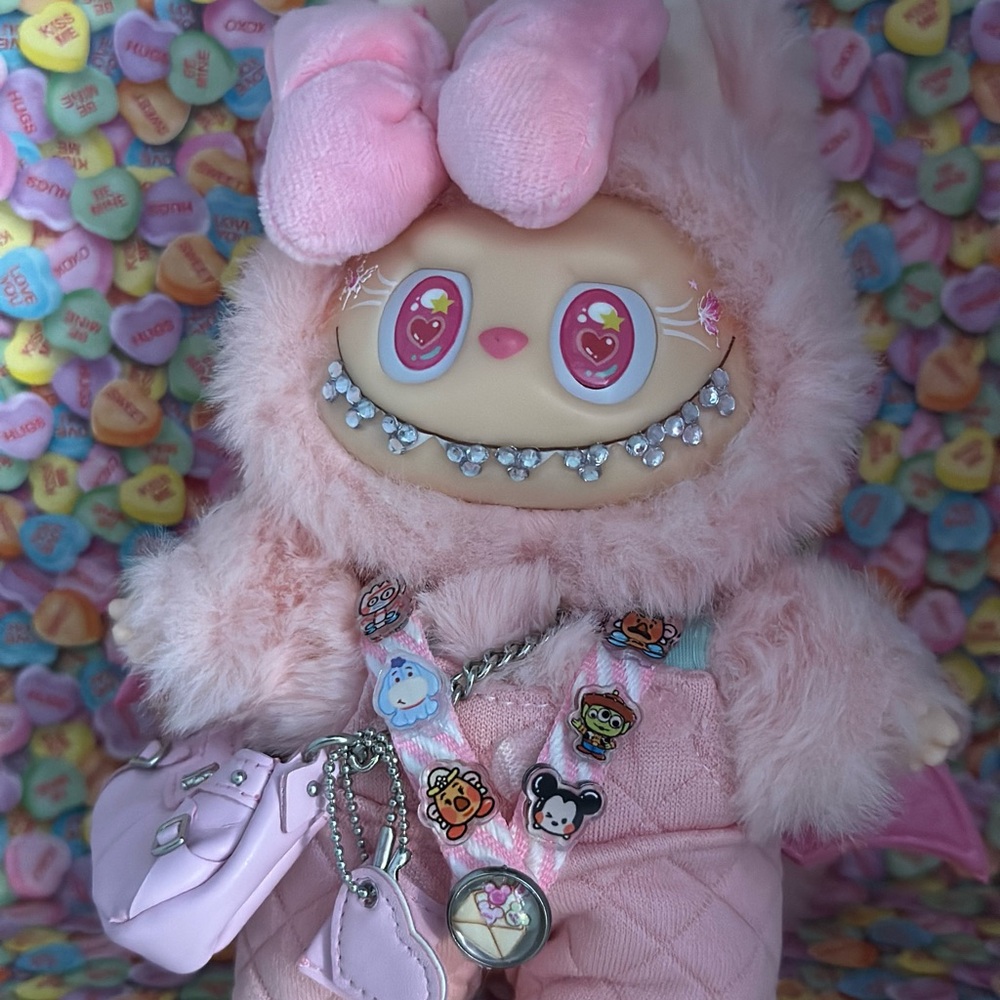 Homemade LABUBU pin trading landyard( Doll NOT included)